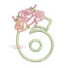 6th Birthday Roses Applique Design _ Website