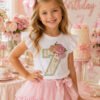 7th Birthday Roses Applique Embroidery Design _ Logo 2