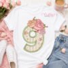 9th Birthday Roses Applique Design _ Logo 1