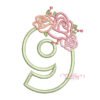 9th Birthday Roses Applique Design _ Website