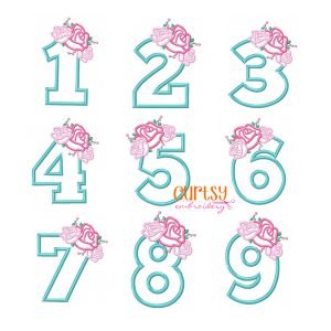 Roses Applique Birthday Set