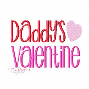 Daddys Valentine Embroidery