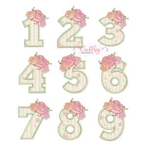 Roses Applique Birthday Set