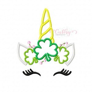 Shamrock Unicorn Applique