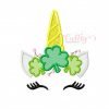 Shamrock Unicorn Embriodery Design