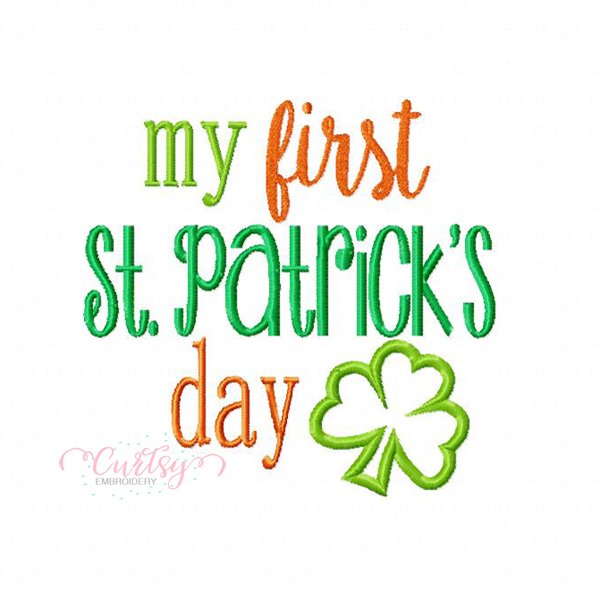 First St Patricks Day Applique Design First St Patricks Day Applique Design