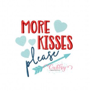 More Kisses Embroidery Design