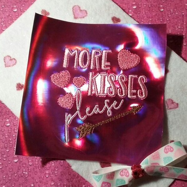 More Kisses Please pink photograph 2
