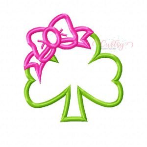 Bow Shamrock Applique