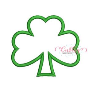 Shamrock Satin Applique Design