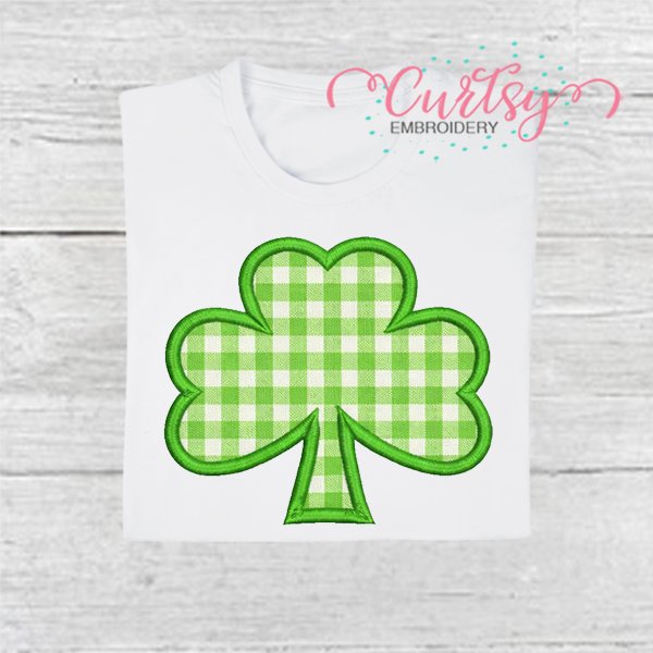 Shamrock Satin Applique Embroidery Design 600