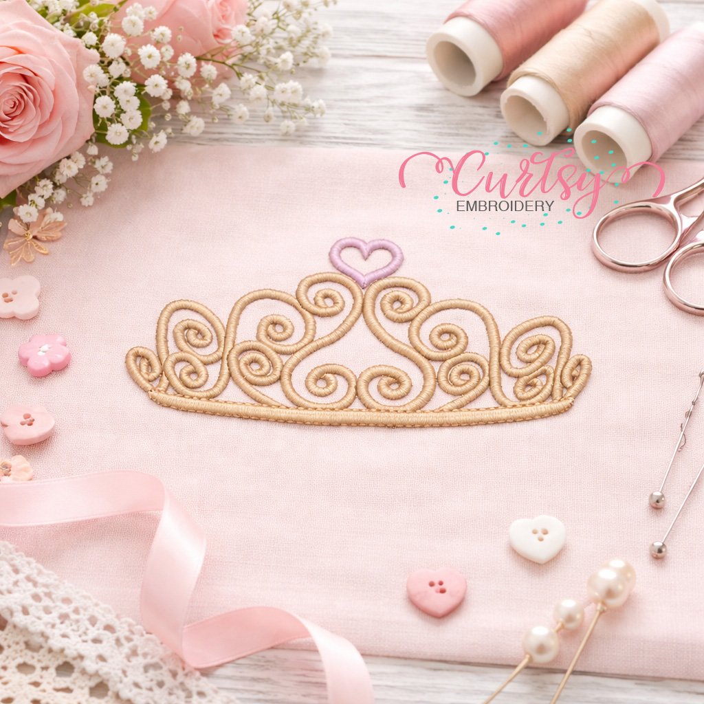 Tiara Embroidery Design Lifestyle Logo 1