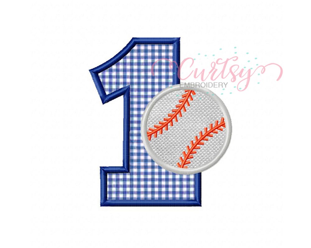 1 Baseball Applique 2 CE 1 Baseball Applique 2 CE