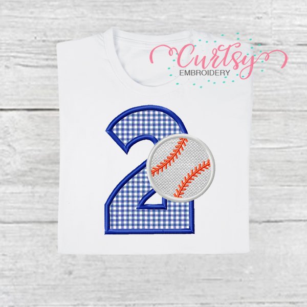 2 Baseball Applique photograph 2 2 Baseball Applique photograph 2