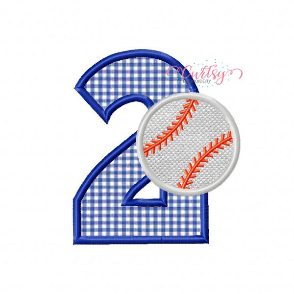 2 Baseball Embroidery Design 2 Baseball Embroidery Design