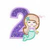 2 Mermaid Applique Embroidery Design 2 Mermaid Applique Embroidery Design