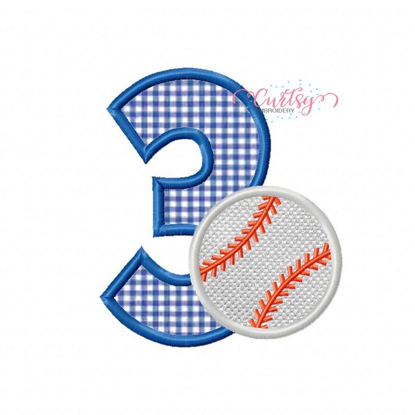 3 Baseball Embroidery Design 3 Baseball Embroidery Design