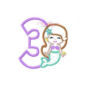 3 Mermaid Applique Design