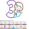 3 Mermaid Cute Applique MAP 3 Mermaid Cute Applique MAP