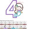 4 Mermaid Cute Applique MAP 4 Mermaid Cute Applique MAP