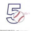 5 Baseball Applique MAP