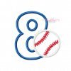 8 Baseball Applique Design 8 Baseball Applique Design