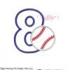 8 Baseball Applique MAP 8 Baseball Applique MAP