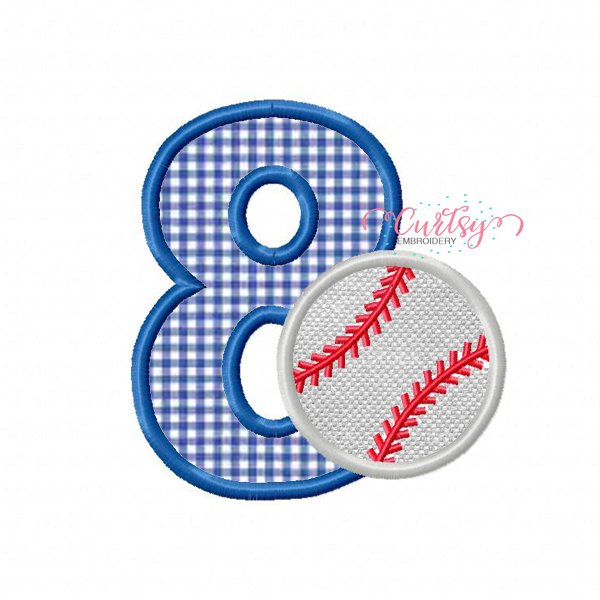 8 Baseball Embroidery Design 8 Baseball Embroidery Design