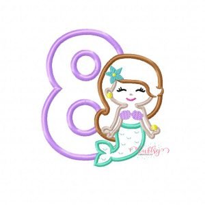 8 Mermaid Applique Design