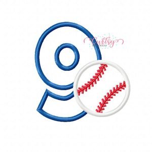 9 Baseball Applique Design