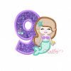 9 Mermaid Birthday Applique Embroidery Design 9 Mermaid Birthday Applique Embroidery Design