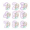 All Numbers Mermaid Applique Design