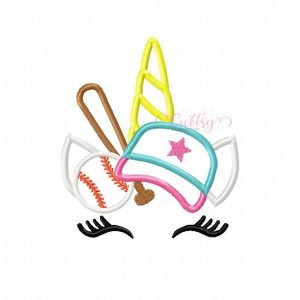 Baseball Unicorn Applique