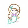 Cute Mermaid Applique Design Cute Mermaid Applique Design