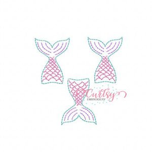 Mermaid Tail Feltie Embroidery