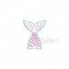 Mermaid Tail Feltie Scales Single Embroidery Design