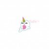 Narwhal Feltie Rainbow Horn Single Embroidery Design
