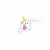 Narwhal Feltie Solid Horn Single Embroidery Design