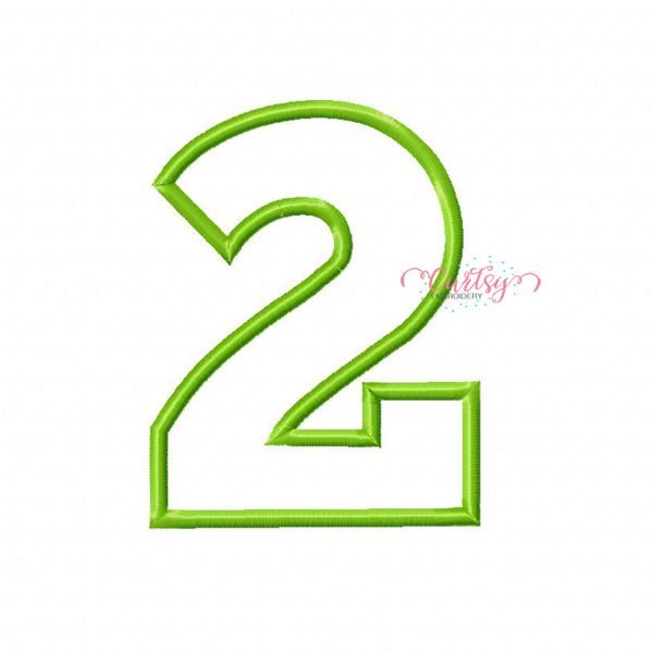 2 Birthday Applique Design