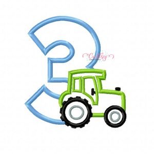 3 Tractor Applique Design