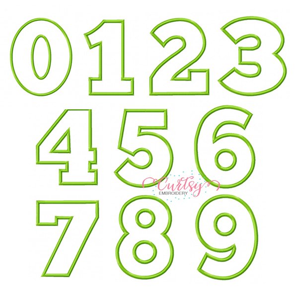 All Numbers Applique Design All Numbers Applique Design