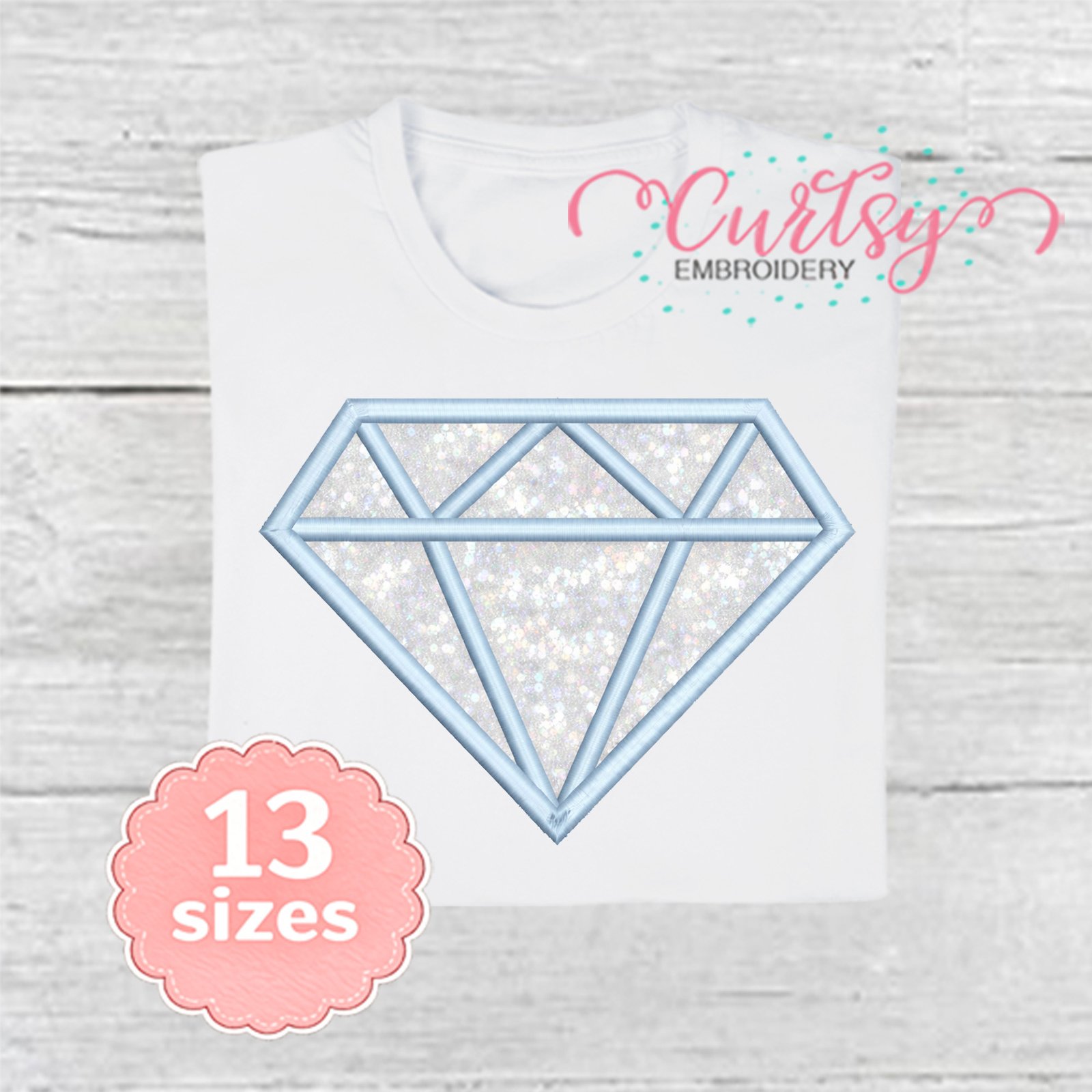 Diamong Applique Design _ Etsy 2000