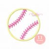 Softball Applique Design Softball Applique Design