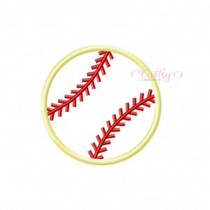 Softball Applique Design