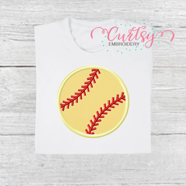 Softball Applique Picture 1 Softball Applique Picture 1