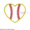 Softball Heart Applique MAP Softball Heart Applique MAP