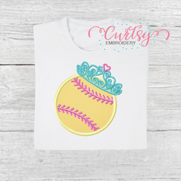 Softball Tiara Applique picture 1 Softball Tiara Applique picture 1
