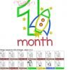 1 Month Rocket Ship Applique MAP