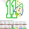 11 Rocket Ship Applique MAP
