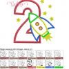 2 Rocket Ship Applique MAP